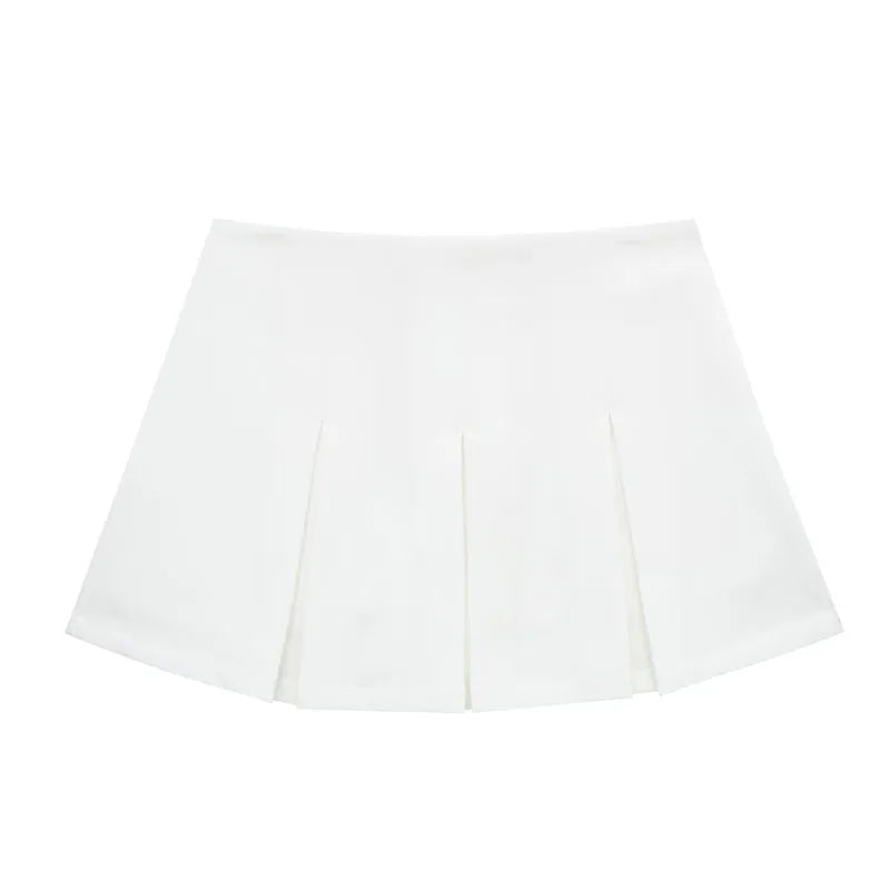 Casual Pleated Skirt Women Fashion Streetwear