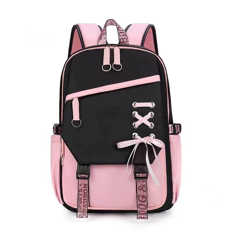 Teenagers Cute School Backpack Nylon Fabric