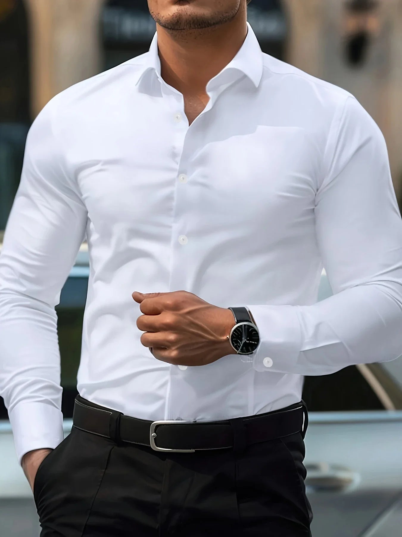 Men’s Casual Long Sleeve Shirt Slim fit