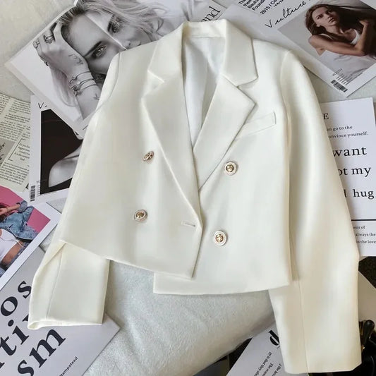 Korean Style Office Cropped Blazers