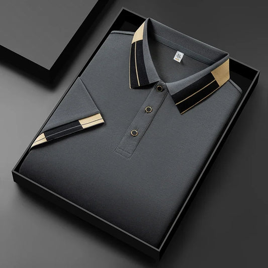 2025 Men’s Luxury Polo Breathable Contrast Style