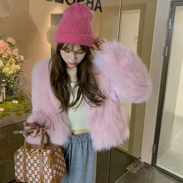 Faux Fur Coat Womens Clothing Comfortable Winter Jacket
