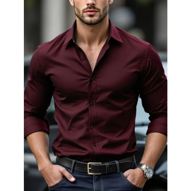 Men’s Casual Long Sleeve Shirt Slim fit