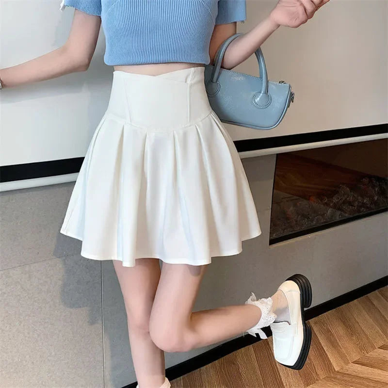 Fashion Pleated Skirt Show Leg Length Chic