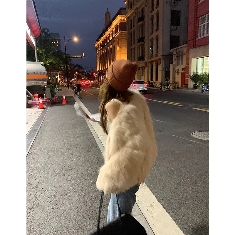 Faux Fur Coat Womens Clothing Comfortable Winter Jacket