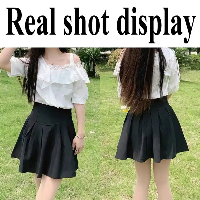 Fashion Pleated Skirt Show Leg Length Chic