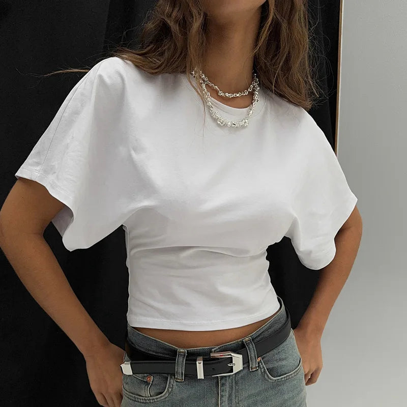 Woman Clothes O-neck Corset Tops