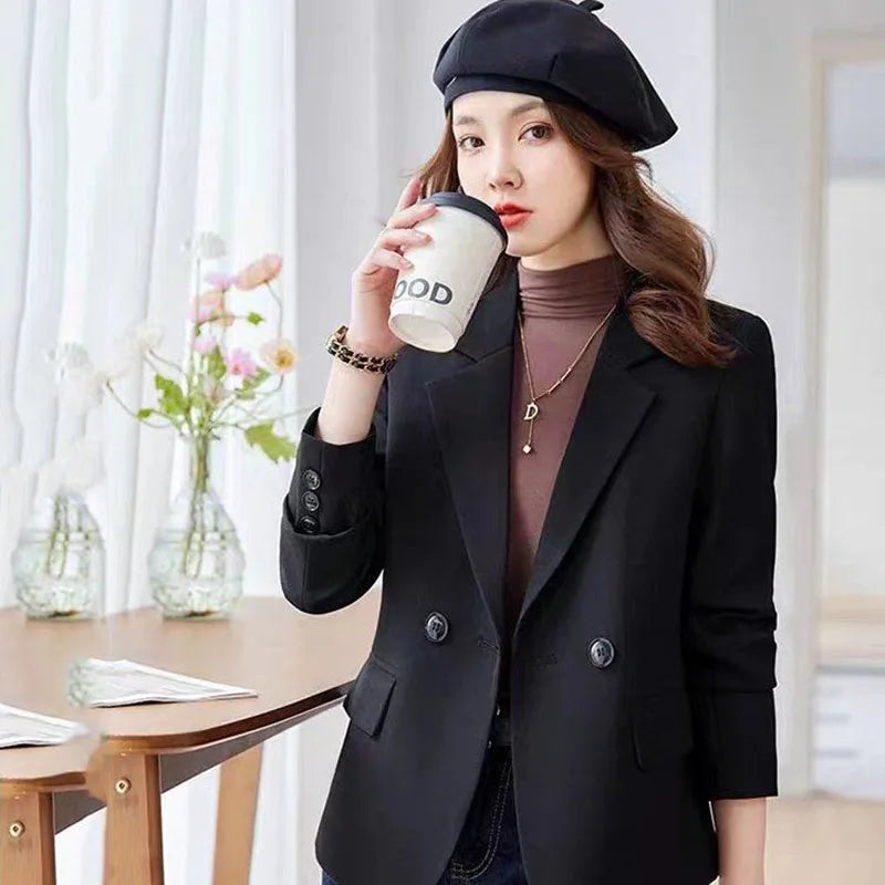 Fashion Blazer for Women Sleek Double Breasted