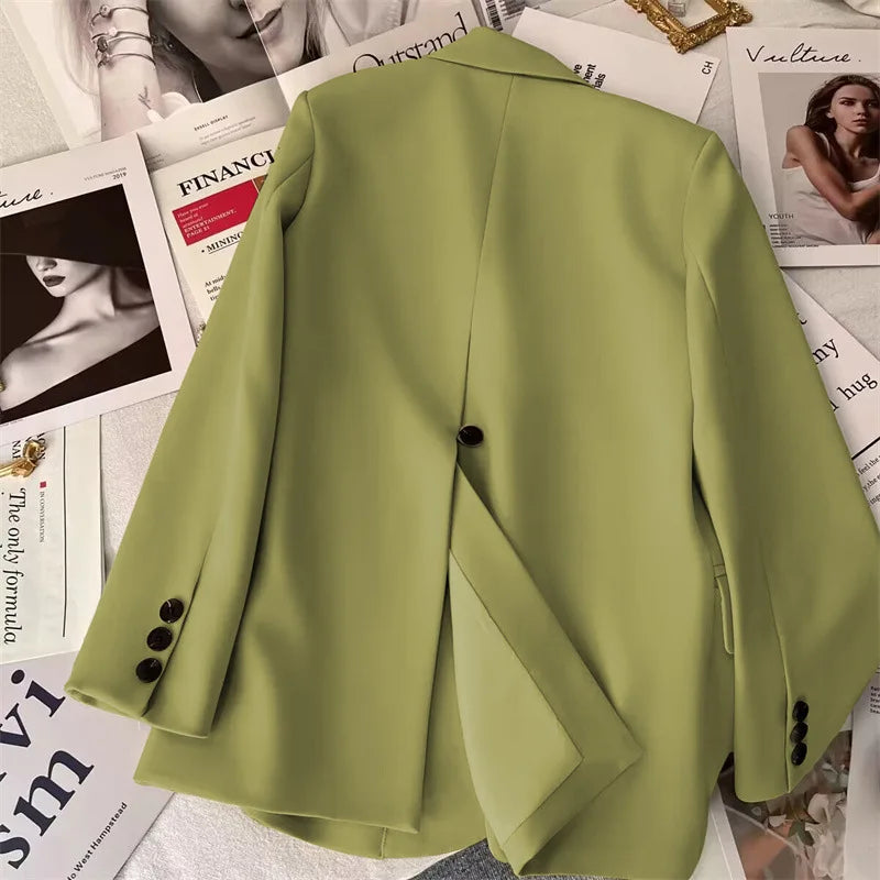 Elegant Versatile Back Split Suit Jacket Single Breasted