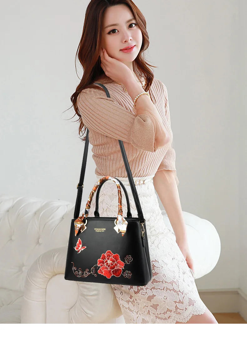 Women leather crossbody luxury designer handbag