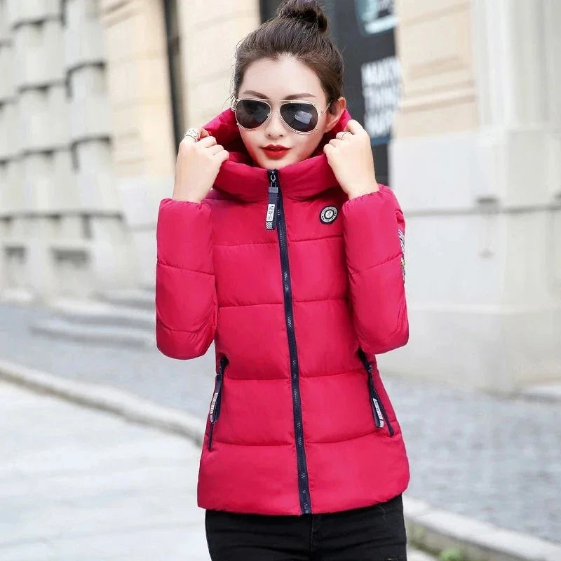 Cotton Padded Parka Basic Coat Female Outerwear
