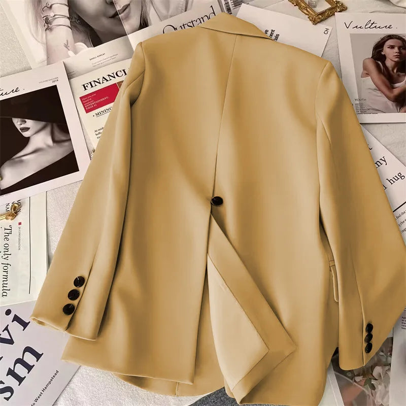 Elegant Versatile Back Split Suit Jacket Single Breasted