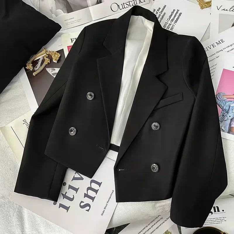 Korean Style Office Cropped Blazers