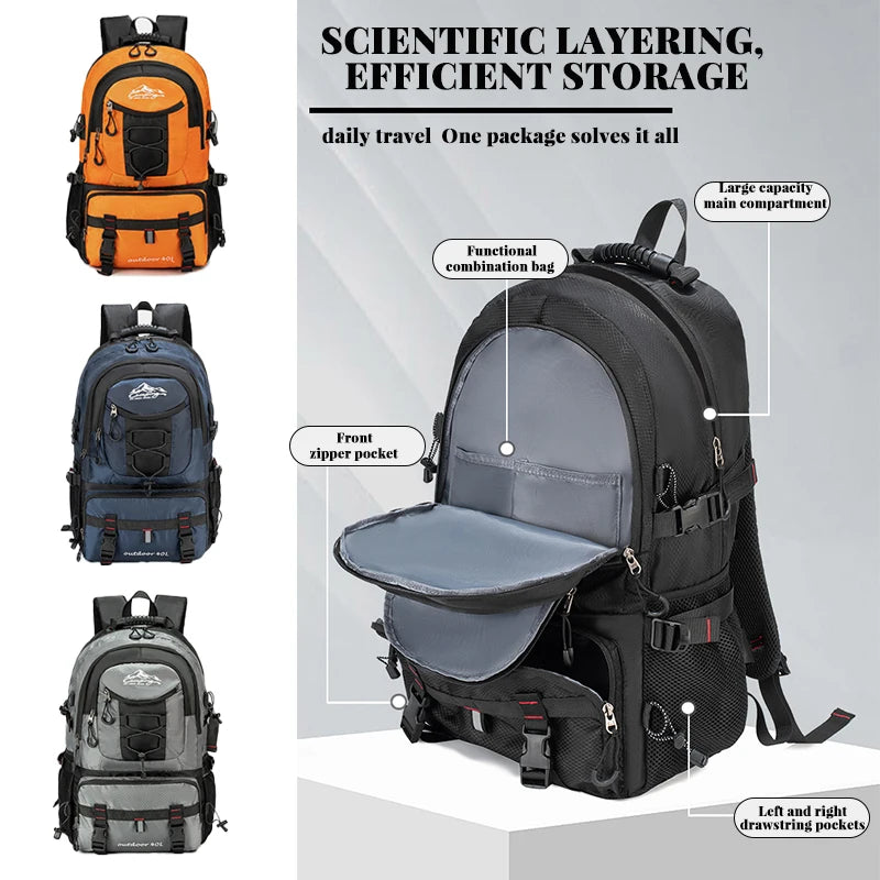 Lightweight 40L outdoor Travel & hiking waterproof Backpack