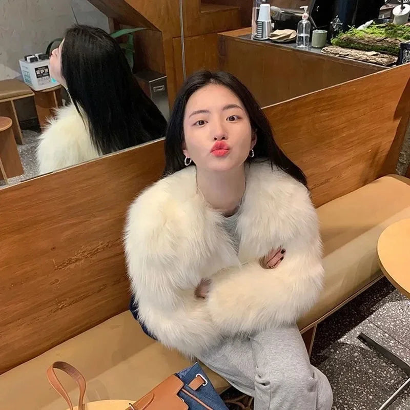 Faux Fur Coat Womens Clothing Comfortable Winter Jacket