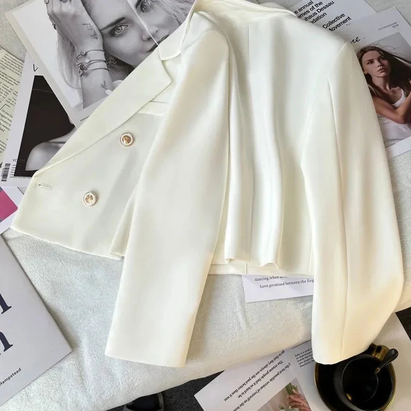 Korean Style Office Cropped Blazers