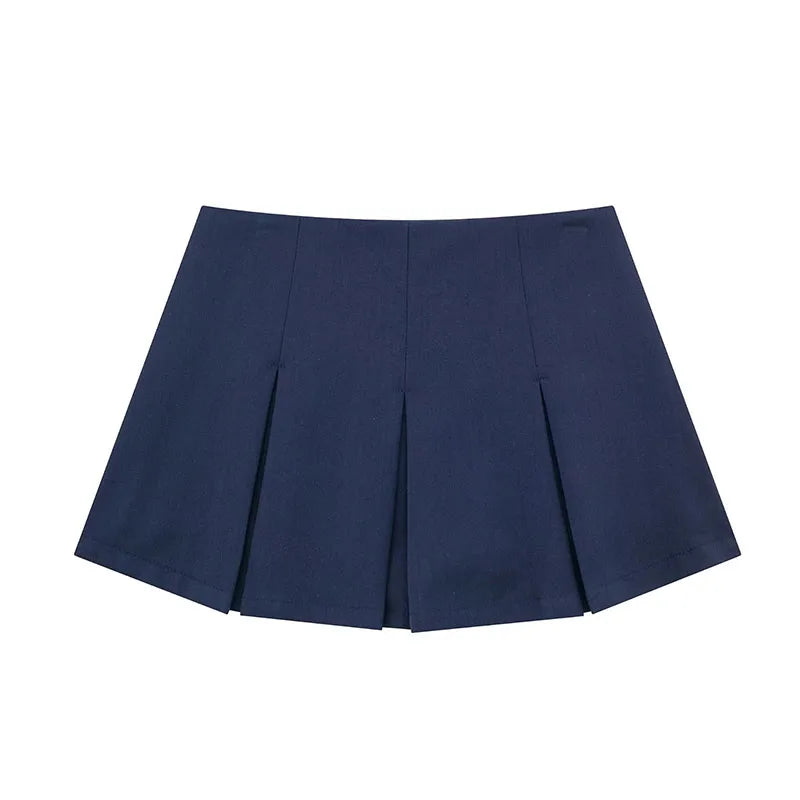 Casual Pleated Skirt Women Fashion Streetwear