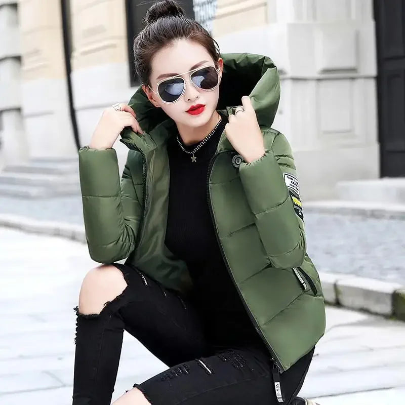 Cotton Padded Parka Basic Coat Female Outerwear