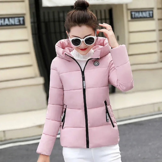 Cotton Padded Parka Basic Coat Female Outerwear