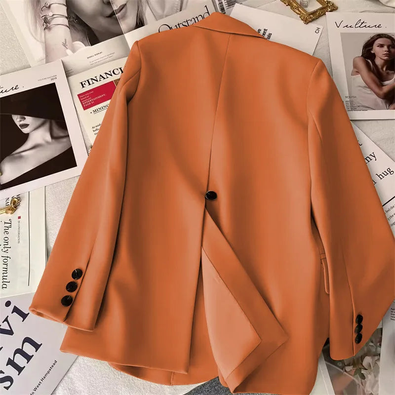 Elegant Versatile Back Split Suit Jacket Single Breasted