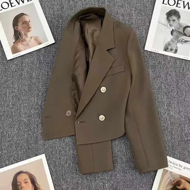 Korean Style Office Cropped Blazers