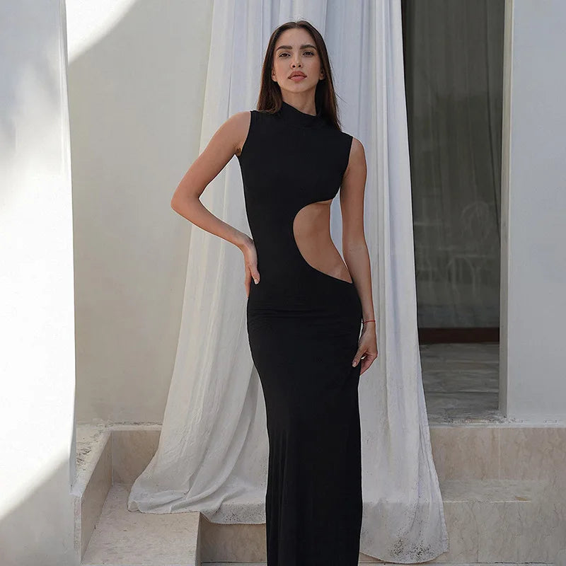 Sexy Cut Out Maxi Dress Vestido Summer Chic