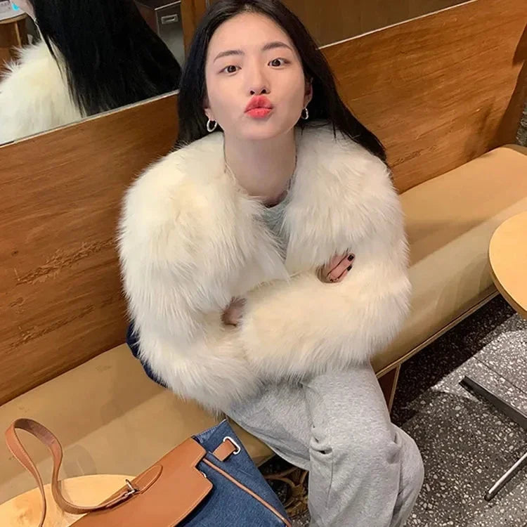 Faux Fur Coat Womens Clothing Comfortable Winter Jacket