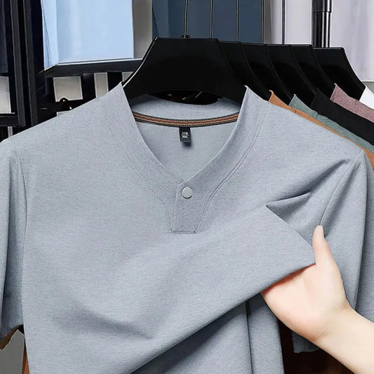 Men’s V-Neck Cotton Tee  Street Style Comfort L-4X