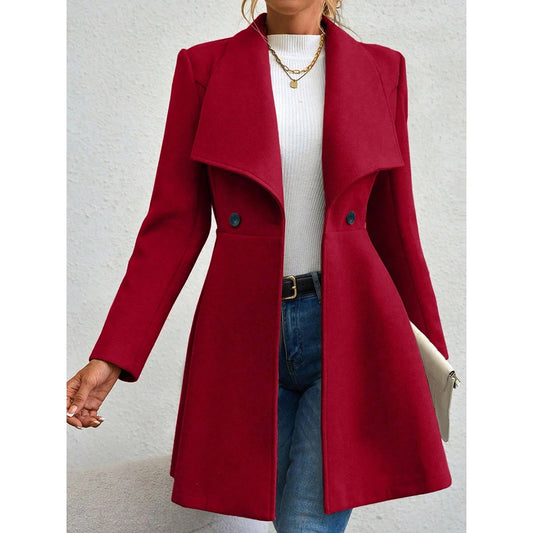 Women’s Work & Winter Coat Stylish Red Outerwear