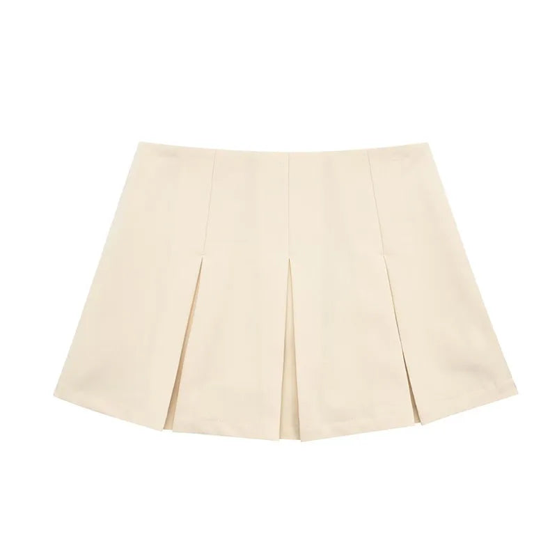 Casual Pleated Skirt Women Fashion Streetwear