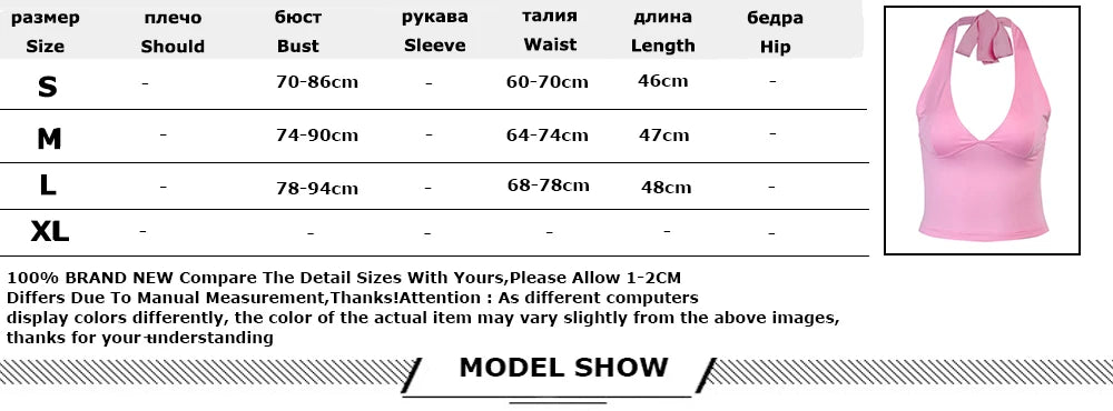 Camis Skinny Backless Pink Corset Tee Shirt Femme Tops
