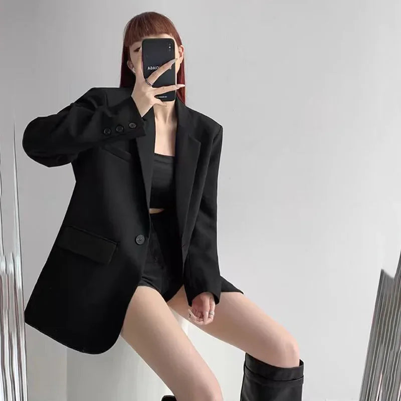 Vintage Long Sleeve Blazer for Women