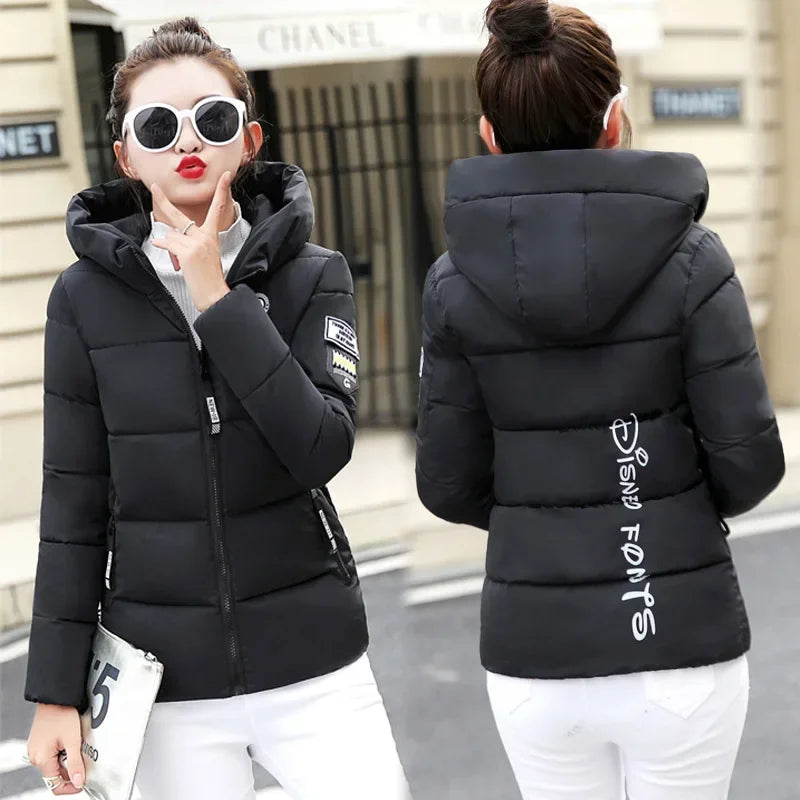 Cotton Padded Parka Basic Coat Female Outerwear