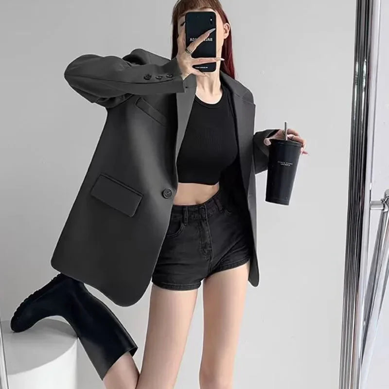 Vintage Long Sleeve Blazer for Women