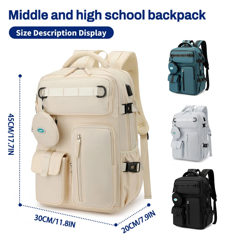 Likros Travel Backpack Expandable with USB Port Large Waterproof