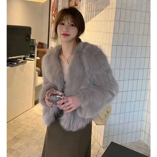 Faux Fur Coat Womens Clothing Comfortable Winter Jacket