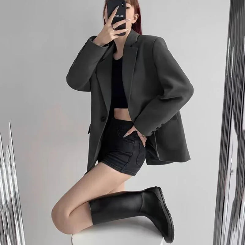 Vintage Long Sleeve Blazer for Women