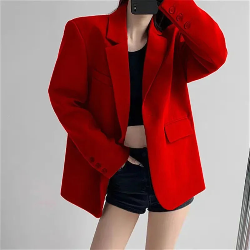 Vintage Long Sleeve Blazer for Women