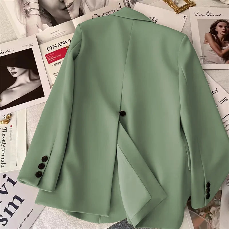 Elegant Versatile Back Split Suit Jacket Single Breasted
