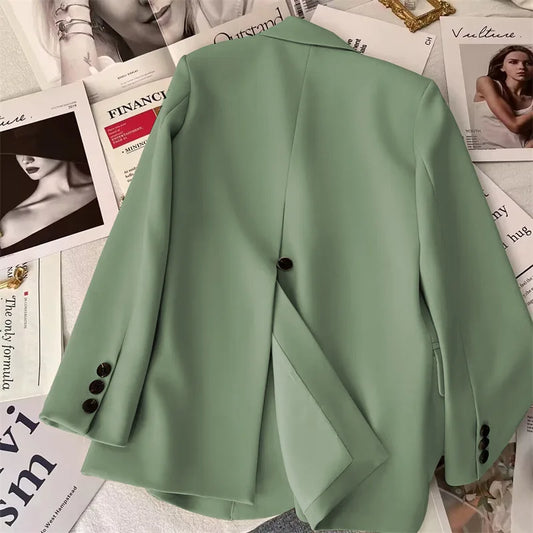 Elegant Versatile Back Split Suit Jacket Single Breasted