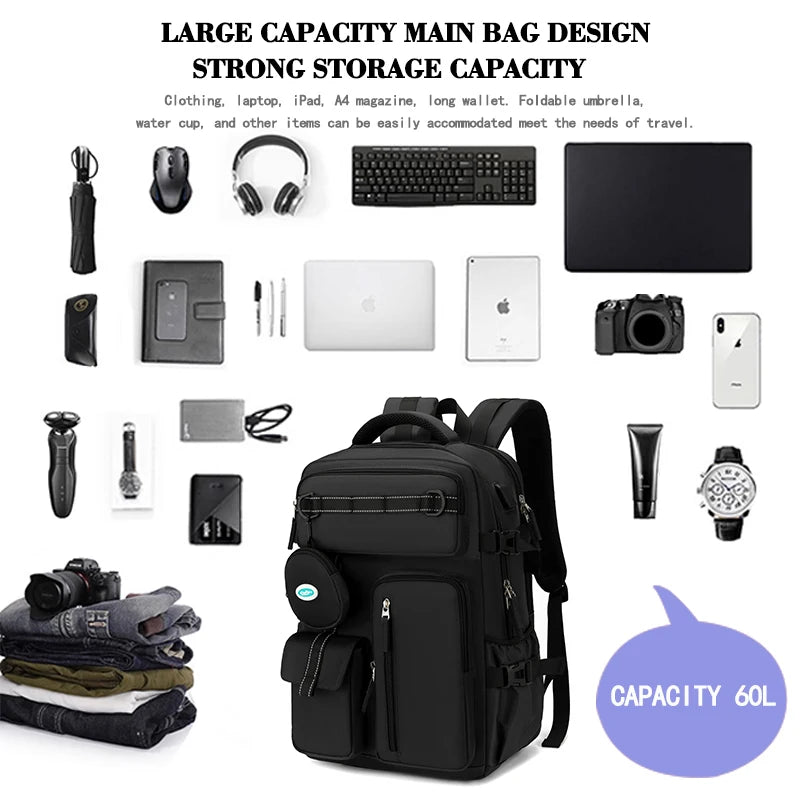 Likros Travel Backpack Expandable with USB Port Large Waterproof