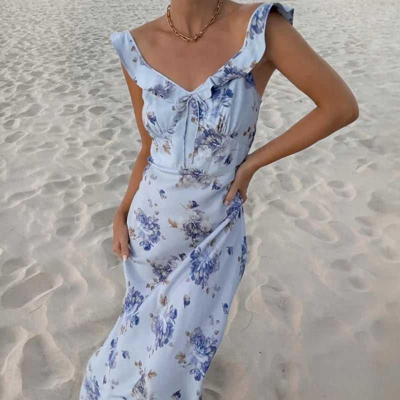 Summer Fairy Maxi Dress Vacation & Beach Outfit