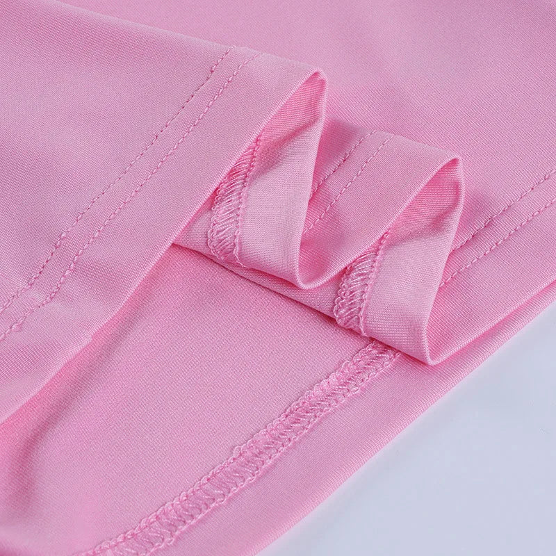 Camis Skinny Backless Pink Corset Tee Shirt Femme Tops