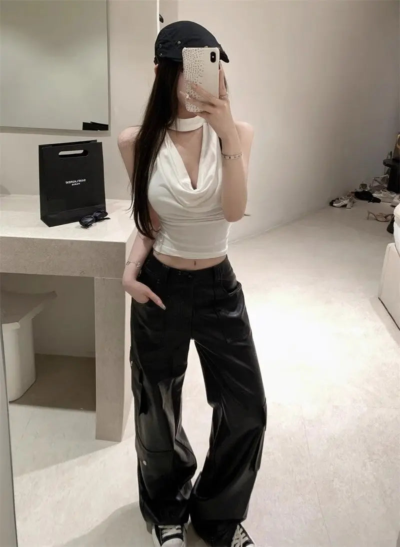 Summer New Women Sexy Sleeveless V-Neck Lady Top