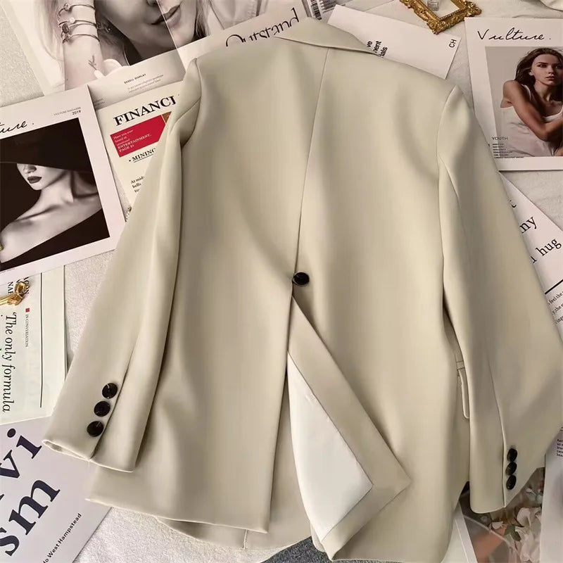 Elegant Versatile Back Split Suit Jacket Single Breasted