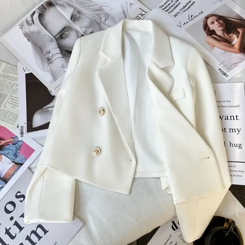Korean Style Office Cropped Blazers