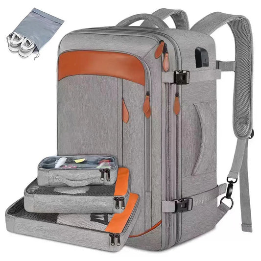 Large Capacity Expandable Travel Backpacks Water Resistant Mochila