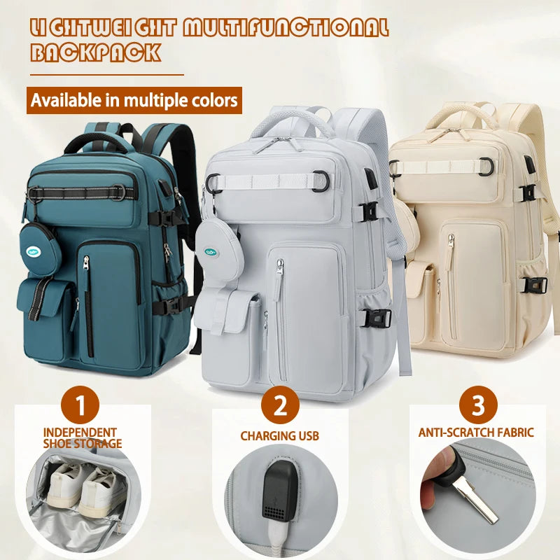 Likros Travel Backpack Expandable with USB Port Large Waterproof