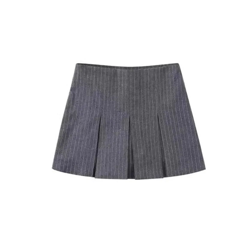Casual Pleated Skirt Women Fashion Streetwear