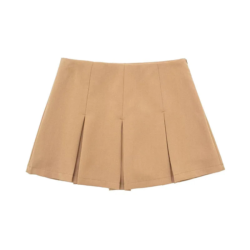 Casual Pleated Skirt Women Fashion Streetwear